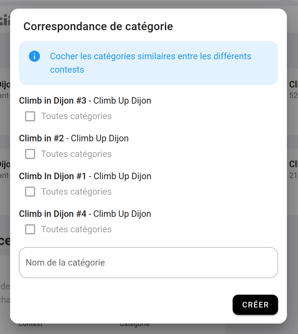 Créer une correspondance
